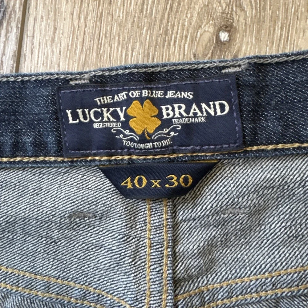 Lucky Brand Mens 40 X 30 Straight Leg 165 Short Inseam Blue Jeans Zip Front #433